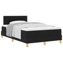 Box spring seng med pude med hovedgærde Sort 120 x 200 cm Stof