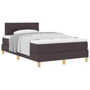 Box spring seng med pude Mørk Brun 120 x 200 cm Stof