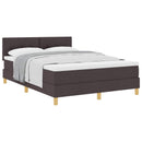 Box spring seng med pude Mørk Brun 140 x 200 cm Stof
