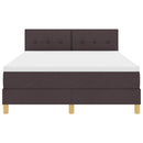 Box spring seng med pude Mørk Brun 140 x 200 cm Stof