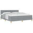 Box spring seng med pude Lysegrå 180 x 200 cm Stof