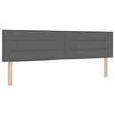 Box spring seng med pude Mørkegrå 180 x 200 cm Stof