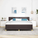 Box spring seng med pude Mørk Brun 180 x 200 cm Stof
