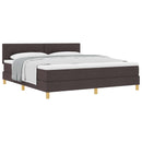 Box spring seng med pude Mørk Brun 180 x 200 cm Stof