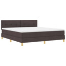 Box spring seng med pude Mørk Brun 180 x 200 cm Stof