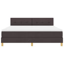 Box spring seng med pude Mørk Brun 180 x 200 cm Stof
