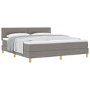 Box spring seng med pude Gråbrun 180 x 200 cm Stof