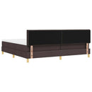 Box spring seng med pude Mørk Brun 200 x 200 cm Stof