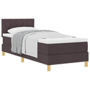 Box spring seng med pude Mørk Brun 80 x 200 cm Stof