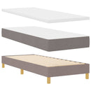 Box spring seng med pude Gråbrun 80 x 200 cm Stof