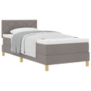 Box spring seng med pude Gråbrun 90 x 200 cm Stof