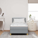 Box spring seng med pude Lysegrå 100 x 200 cm Stof