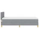Box spring seng med pude Lysegrå 100 x 200 cm Stof