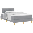 Box spring seng med pude Lysegrå 120 x 190 cm Stof