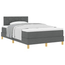 Box spring seng med pude Mørkegrå 120 x 190 cm Stof