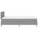 Box spring seng med pude Lysegrå 120 x 200 cm Stof