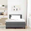 Box spring seng med pude Mørkegrå 120 x 200 cm Stof