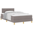 Box spring seng med pude Gråbrun 120 x 200 cm Stof