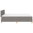 Box spring seng med pude Gråbrun 140 x 190 cm Stof