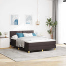 Box spring seng med pude Mørk Brun 140 x 200 cm Stof