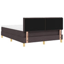 Box spring seng med pude Mørk Brun 140 x 200 cm Stof