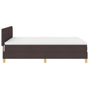 Box spring seng med pude Mørk Brun 140 x 200 cm Stof
