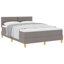 Box spring seng med pude Gråbrun 140 x 200 cm Stof