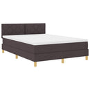 Box spring seng med pude Mørk Brun 160 x 200 cm Stof