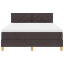 Box spring seng med pude Mørk Brun 160 x 200 cm Stof
