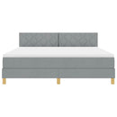 Box spring seng med pude Lysegrå 180 x 200 cm Stof