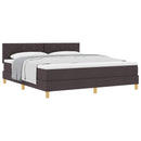 Box spring seng med pude Mørk Brun 180 x 200 cm Stof