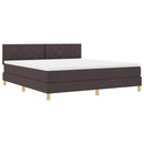 Box spring seng med pude Mørk Brun 180 x 200 cm Stof