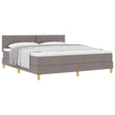 Box spring seng med pude Gråbrun 180 x 200 cm Stof
