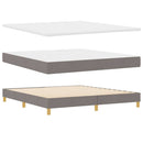 Box spring seng med pude Gråbrun 180 x 200 cm Stof