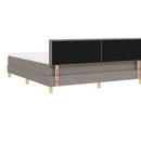 Box spring seng med pude Gråbrun 180 x 200 cm Stof