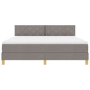 Box spring seng med pude Gråbrun 180 x 200 cm Stof