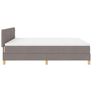 Box spring seng med pude Gråbrun 180 x 200 cm Stof