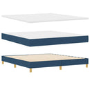 Box spring seng med pude med hovedgærde Blå 180 x 200 cm Stof