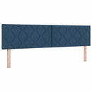 Box spring seng med pude med hovedgærde Blå 180 x 200 cm Stof