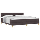 Box spring seng med pude Mørk Brun 200 x 200 cm Stof