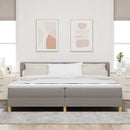 Box spring seng med pude Gråbrun 200 x 200 cm Stof