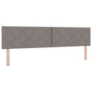 Box spring seng med pude Gråbrun 200 x 200 cm Stof