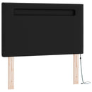 Box spring seng med LED-lysstrimler Sort 90 x 190 cm Kunstlæder