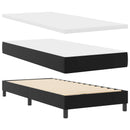 Box spring seng med LED-lysstrimler Sort 90 x 190 cm Kunstlæder