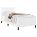 Box spring seng med madras Hvid 90 x 190 cm Kunstlæder
