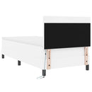 Box spring seng med madras Hvid 90 x 200 cm Kunstlæder