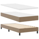 Box spring seng med madras Cappuccino 90 x 200 cm Kunstlæder