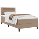 Box spring seng med madras Cappuccino 90 x 200 cm Kunstlæder