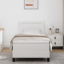 Box spring seng med madras Hvid 100 x 200 cm Kunstlæder