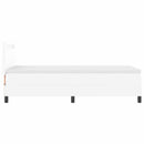 Box spring seng med madras Hvid 100 x 200 cm Kunstlæder